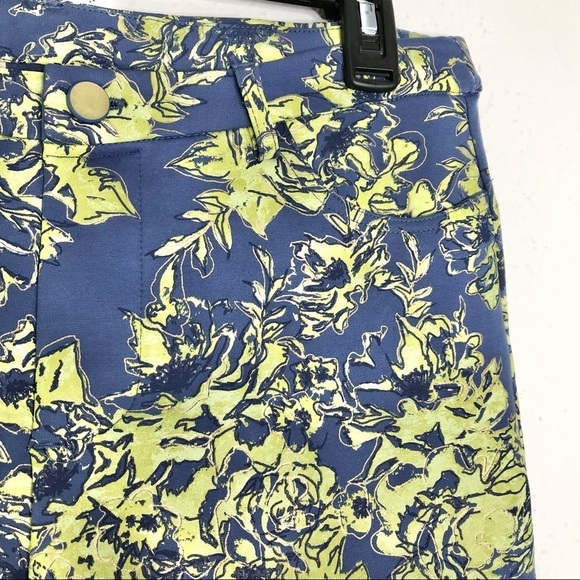 Soft Surroundings Elisabetta Floral Print Gold Detail Pants Style 2CE11 - Picture 9 of 11